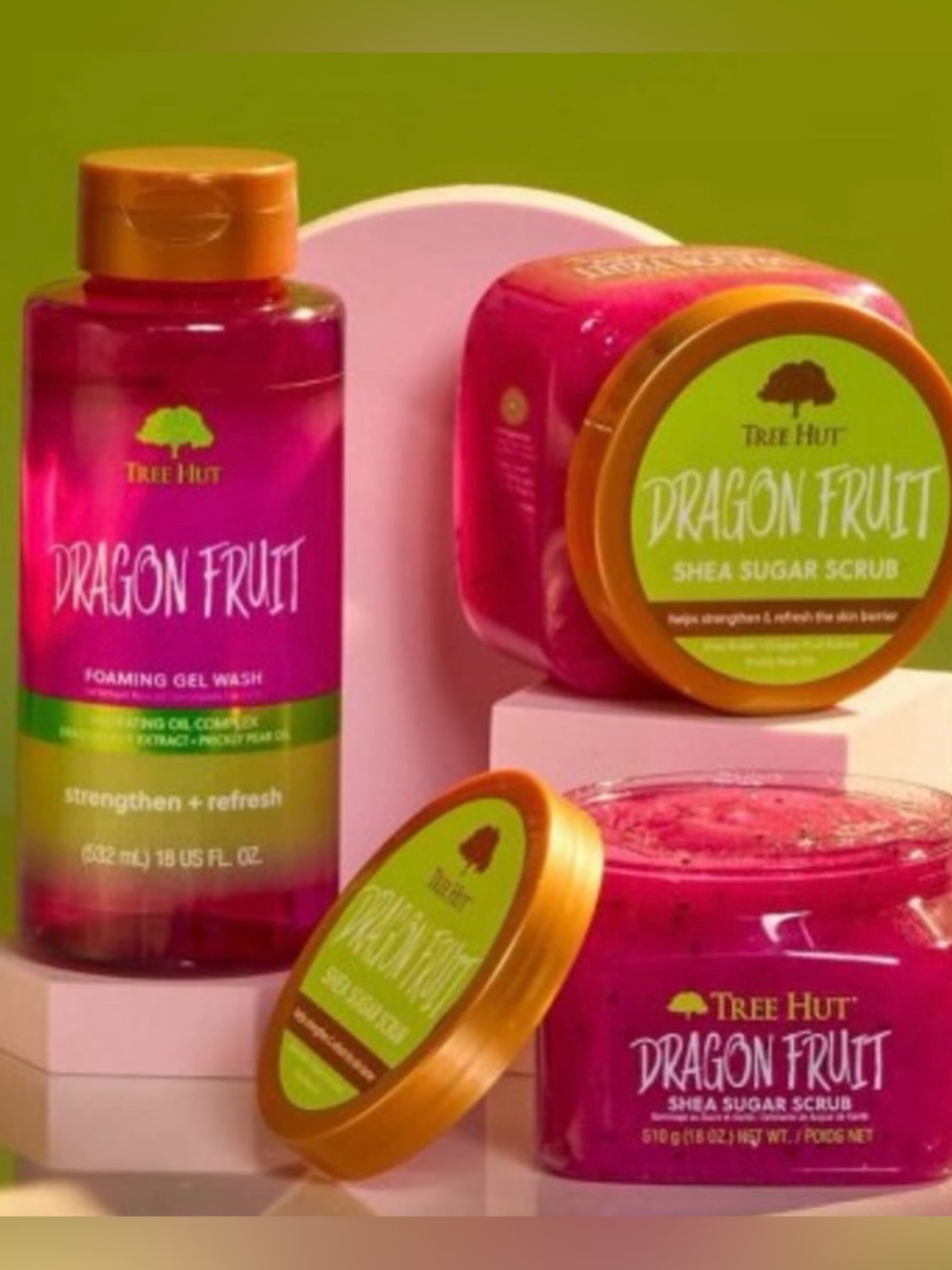 New Tree Hut Dragon Fruit Body Wash & Shea Sugar Scrub